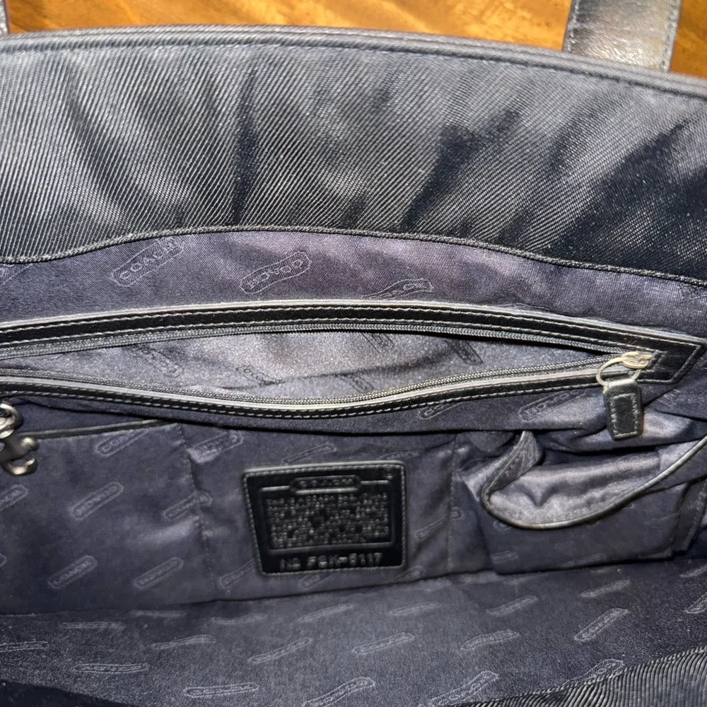 Vintage COACH Mercer Black Nylon/ Leather Work Commute Laptop Tote 5117